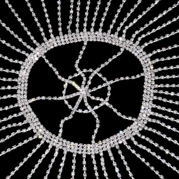 Tassel Rhinestone Cap Headpiece Flapper Crystal Head Chain Jewelry Belly Dance W